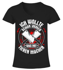 Metzger Was Mit Animals Machen Battle Butcher T-Shirt