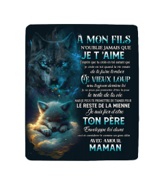 Couverture À Mon Fils| Unique Cadeau Pour Fils BLK010