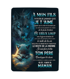 Couverture À Mon Fils| Unique Cadeau Pour Fils BLK010