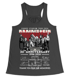 2 Face T-shirt Imprimé 30th Anniversary Rammstein Euro Statdium Tour 2024 Shirt