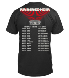 2 Face T-shirt Imprimé Rammstein Euro Stadium Tour 2024 Shirt