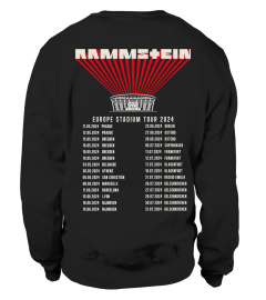 2 Face T-shirt Imprimé Rammstein Euro Stadium Tour 2024 Shirt