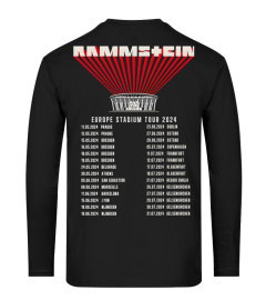 2 Face T-shirt Imprimé Rammstein Euro Stadium Tour 2024 Shirt