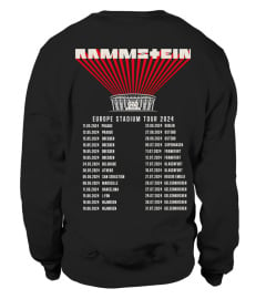 2-Sided Rammstein Euro Stadium Tour 2024  Shirt