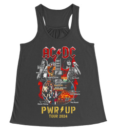 2 Faces ACDC PWR UP Tour 2024 Tee