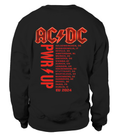 2-SEITEN ACDC PWR UP TOUR EU 2024 SHIRT HOODIE PULLOVER