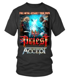 2-Sided KK's Priest and Accept Tour 2024 T Shirt