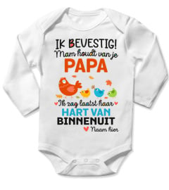 Ik bevestig! Mam houdt van je papa