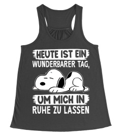 HEUTE IST EIN WUNDERBARER TAG , UM MICH IN RUHE ZU LASSEN - SNOOPY