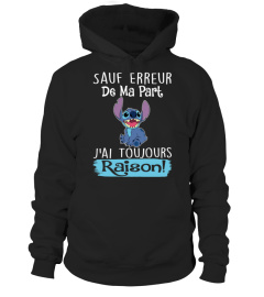 SAUF ERREUR DE MA PART J'AI TOUJOURS RAISON - STITCH