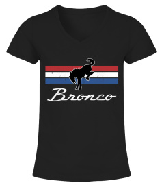 BK014.Ford Bronco Striped Distressed Logo