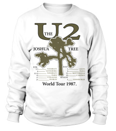Vintage U2 Rock Band Live The Joshua Tree World Tour 1987 WT Back
