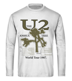 Vintage U2 Rock Band Live The Joshua Tree World Tour 1987 WT Back