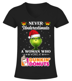 dunkin' donut Never Underestimate Grinch Christmas