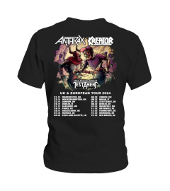 (Sale Limited Time) (2 side) Kreator x Anthrax x Testament - UK EUROPEAN TOUR 2024