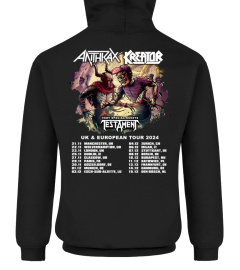 (Sale Limited Time) (2 side) Kreator x Anthrax x Testament - UK EUROPEAN TOUR 2024