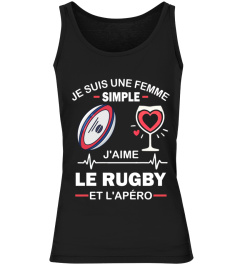 je suis une femme simple j'aime le rugby et l'apéro