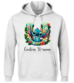 U-Letter Stitch and Custom Name, Personalize T-shirts