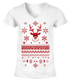 Christmas reindeer with snowflakes