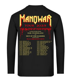 (2 sides) Limited Edition - Manowar The Blood Of Our Enemies 2025 Tour Dates