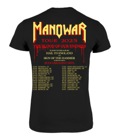 (2 sides) Limited Edition - Manowar The Blood Of Our Enemies 2025 Tour Dates