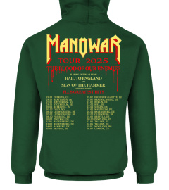 (2 sides) Limited Edition - Manowar The Blood Of Our Enemies 2025 Tour Dates