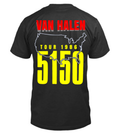 Double-sided shirt - Van Halen 1986 5150 Tour 01