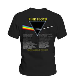 2-side Shirt - Pink Floyd Dark Side Of The Moon North America Tour 1973 BK