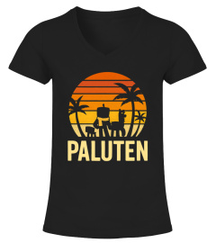 PALUTEN TEAM Beach Retro Sunset Stripe Paluten Offizieller Merch T-Shirt palutenmerch