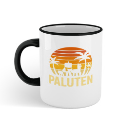 PALUTEN TEAM Beach Retro Sunset Stripe Teetasse Kaffeetasse Paluten Offizieller Merch palutenmerch