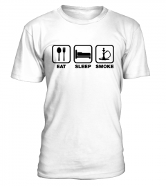 T-Shirt "Manger Dormir Fumer" (Blanc)  - Homme 