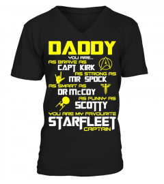 Daddy Super star Dad Papa Hero Fathers Day Gift Trek Shirts T Shirt