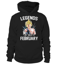 LEGENDS ARE BORN IN FEBRUARY VEGETA T SHIRT