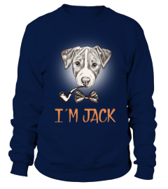 Jack Russell Terrier Dog With Bow Tie And Tobacco Pipe