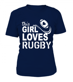 this girl loves rugby quote T Shirt