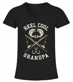 Reel Cool Grandpa Funny Fishing T-Shirt