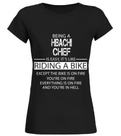 being a Hibachi Chef   riding a bike T shirt birthday gift 