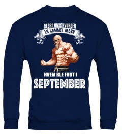 EEN OUDE MAN DIE GEBOREN IS IN SEPTEMBER T-SHIRT