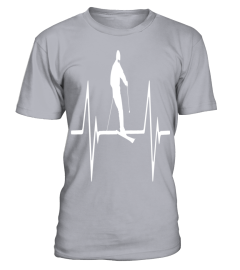 Skiing Heartbeat T shirt Hoodie