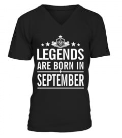 Legends are born in September  T  Shirt birthday gift