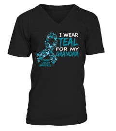 I Wear Teal For My Grandma Ovarian Cancer Awareness T Shirt