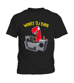 Worst DJ Ever - Funny T Rex Dinosaur T Shirt
