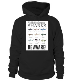 9 Types Of Sharks T-Shirt Funny Colorful Ocean Tee