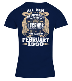 Legends Are Born in February 1998 Hoodie