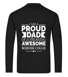 Proud Dad of an Awesome Border Collie T-shirt Dog Dad Owner