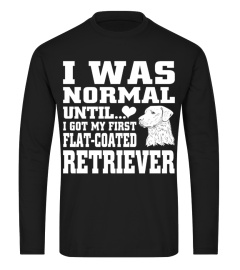 I Was Normal Until I Got My First Flat-Coated Retriever Funny Christmas Gifts T-shirt