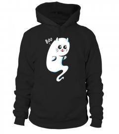 Cute Ghost Cat T-Shirt - BOO Kitty Kitten Halloween Shirt