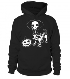 Dachshund Pumpkin Skeleton X-ray T-shirt Puppy Lovers