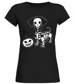 Dachshund Pumpkin Skeleton X-ray T-shirt Puppy Lovers