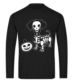 Dachshund Pumpkin Skeleton X-ray T-shirt Puppy Lovers